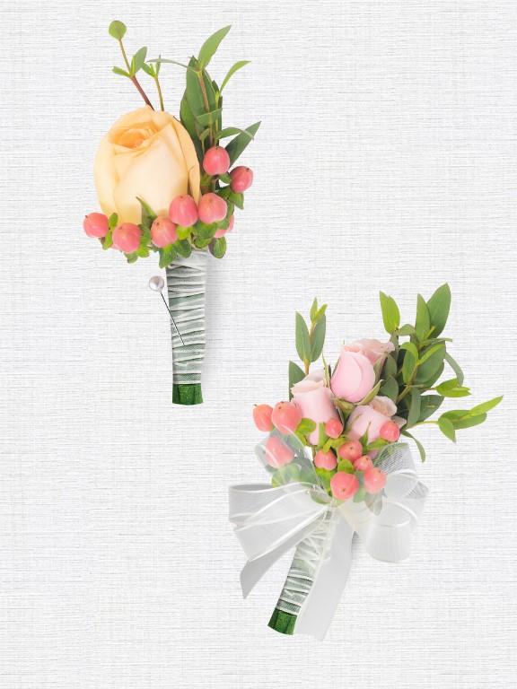 SWEET LOVELY 7 - 16 CORSAGE & BOUTONNIERE